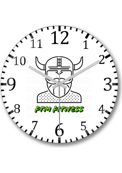 Ftm Fitness Duvar Saati Bombeli Gercek Cam
