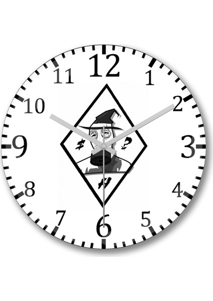 Gas Mask Hermetic Duvar Saati Bombeli Gercek Cam