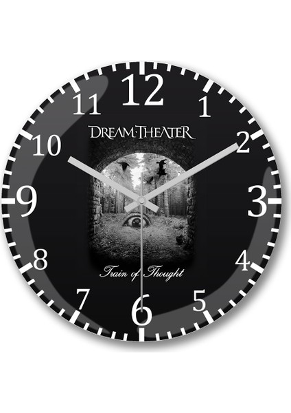 Dream Theater Train of Thought Duvar Saati Bombeli Gercek Cam