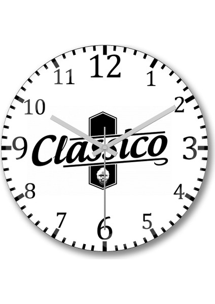 Classico -Branco Masculino e Feminino Duvar Saati Bombeli Gercek