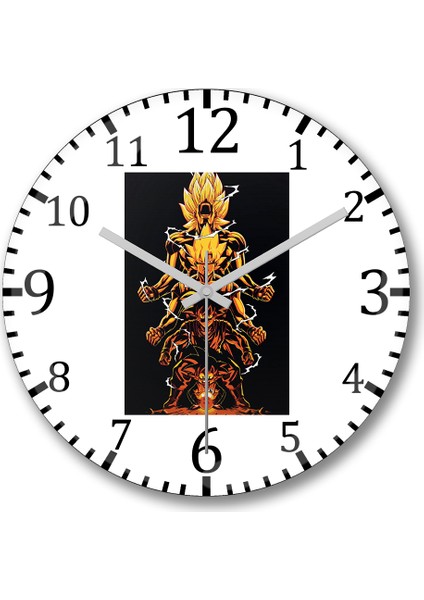 A Melhor Estampa Do Goku Duvar Saati Bombeli Gercek Cam