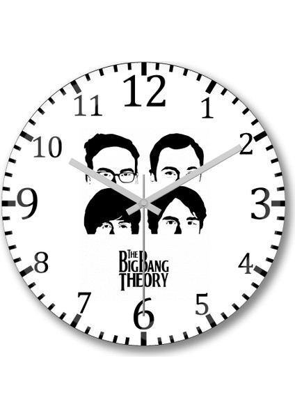 The Big Bang Theory Beatles Duvar Saati Bombeli Gercek Cam