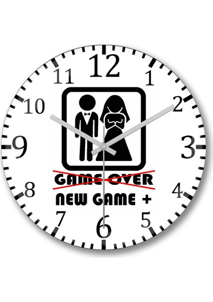 New Game Duvar Saati Bombeli Gercek Cam