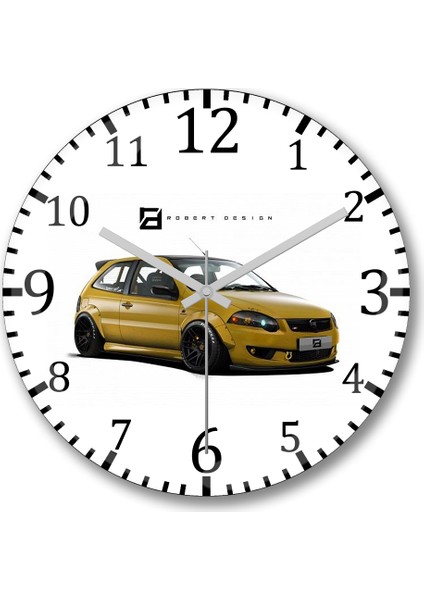Fiat Palio Abarth Race Style Duvar Saati Bombeli Gercek Cam