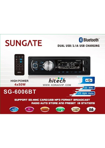 SG-6006 Bt Oto Teyp Sistemi