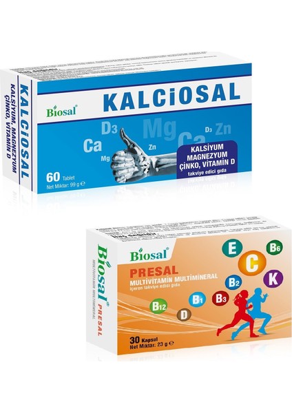 Kalsiyum Magnezyum Çinko Tablet + Multivitamin Kapsül