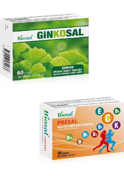 Ginkgo Biloba Tablet + Multivitamin Kapsül