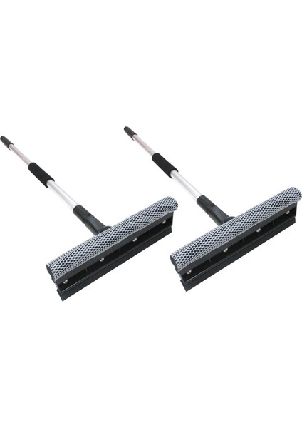 2 Adet Teleskopik Camsil Çekçek Mikrofiber Cam Silme Aparatı