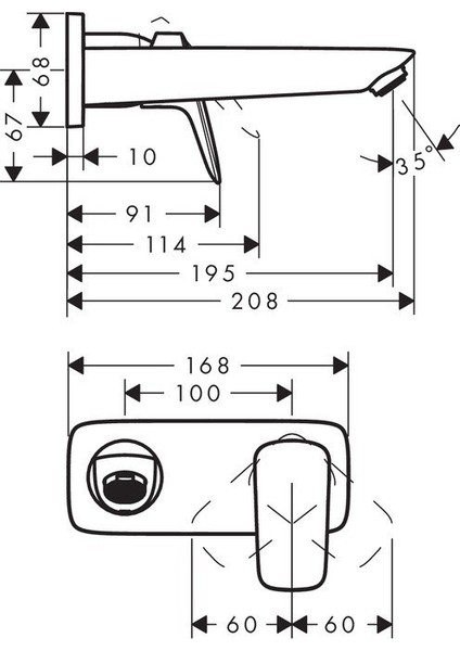 Logis Ankastre Lavabo Bataryası 195 mm