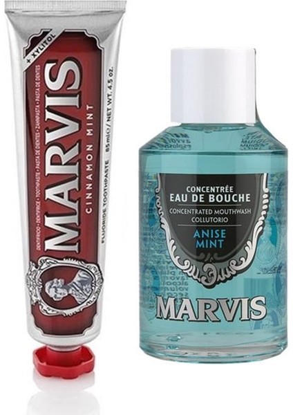 Anise Mint Ağız Gargarası Anason 120 ml + Cinnamon Mint Diş Macunu 85 ml