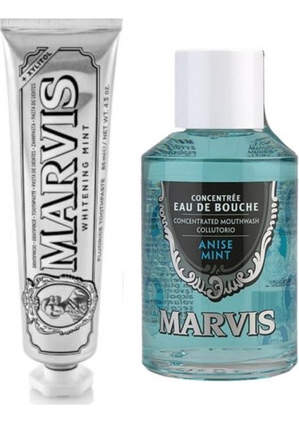 Anise Mint Ağız Gargarası Anason 120 ml + Whitening Mint Diş Macunu 85 ml