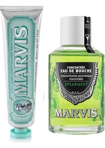 Spearmint Ağız Gargarası Nane 120 ml + Anise Mint Anasonlu Diş Macunu 85 ml