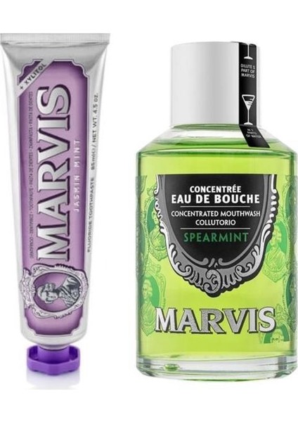 Spearmint Ağız Gargarası Nane 120 ml + Jasmin Mint Diş Macunu 85 ml