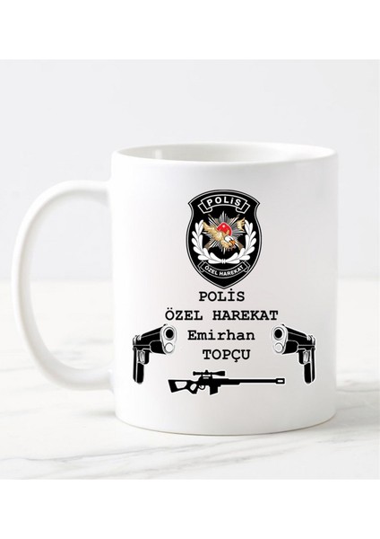 Polis Özel Harekatçı Pöh Kupa Bardağı Beyaz