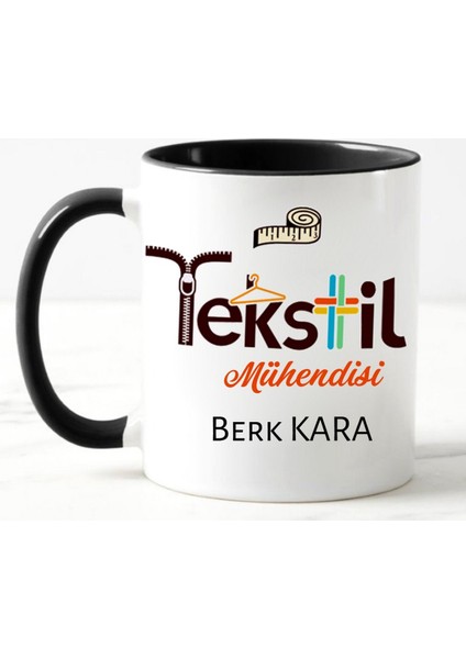 Tekstil Mühendisi Kupa Bardağı Siyah