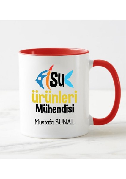 Su Ürünleri Mühendisi Kupa Bardağı Kırmızı