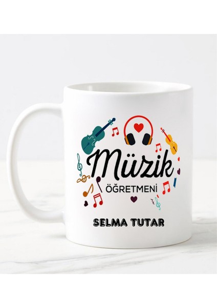 Müzik Öğretmeni Kupa Bardağı Beyaz