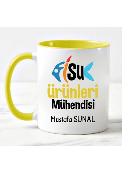 Su Ürünleri Mühendisi Kupa Bardağı Sarı