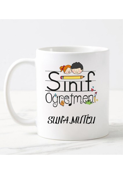 Sınıf Öğretmeni Kupa Bardak Beyaz