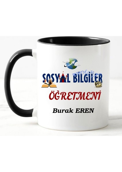 Sosyal Bilgiler Öğretmeni Kupa Bardağı Siyah