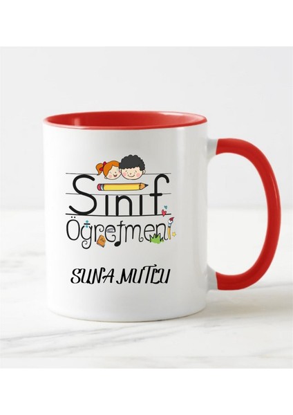 Sınıf Öğretmeni Kupa Bardak Kırmızı