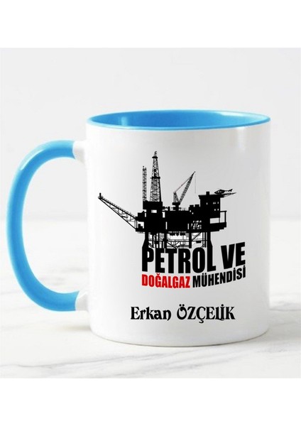 Petrol ve Doğalgaz Mühendisi Kupa Bardağı Mavi