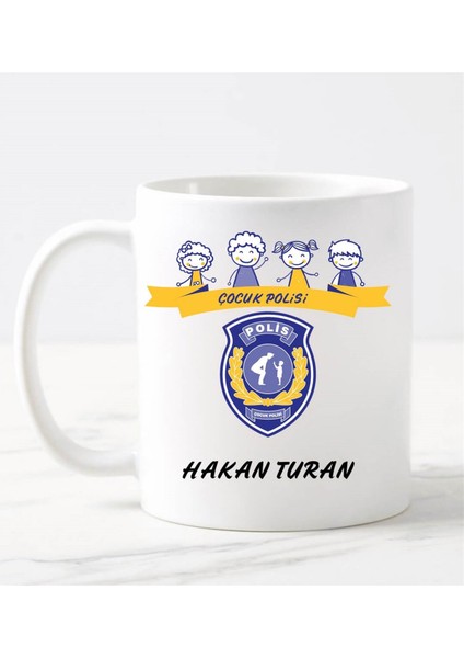 Çocuk Polisi Kupa Bardağı Beyaz