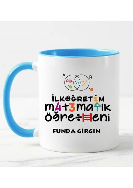 Ilköğretim Matematik Öğretmeni Kupa Bardağı Mavi