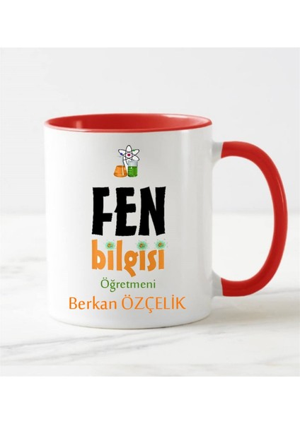 Fen Bilgisi Öğretmeni Kupa Bardağı Kırmızı