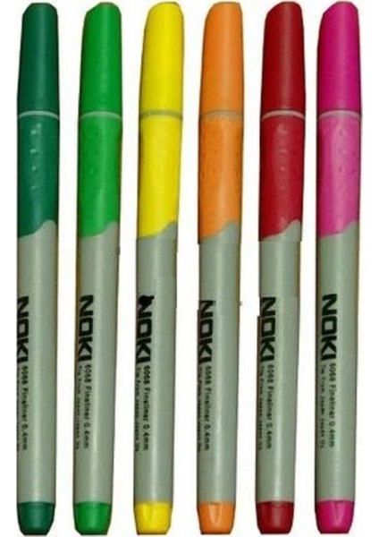 6068 Fineliner Renkli Japon Uç 0.4 mm 6'lı