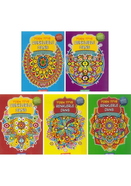 Gönül Küçükler Ve Büyükler İçin Yaratıcı Mandala Boyama 5 Kitap