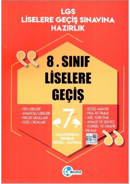 Molekül 8. Sınıf Lgs Fasikül Deneme 7 Li