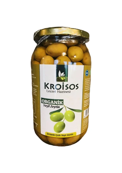 Organik Yeşil Çizik Zeytin 1000 gr