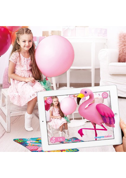 Junoo AR Floor Puzzles Flamingo Aplikasyon Destekli Arttırılmış Gerçeklik Oyunu