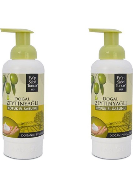 Doğal Zeytinyağlı Köpük El Sabunu 500 ml 2 Adet