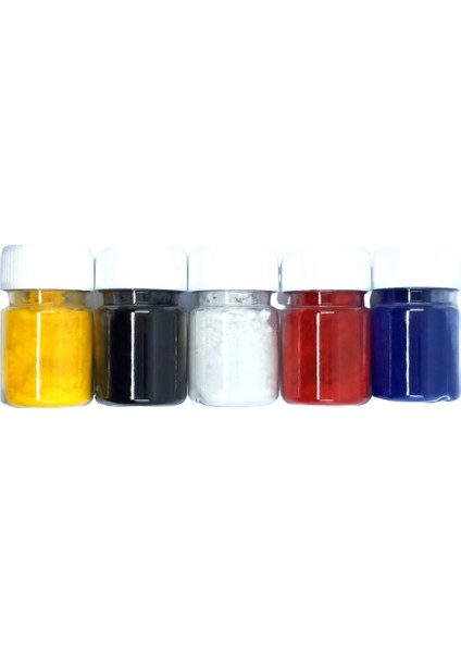 Epoksi Reçine Pigment Toz Opak Boya Renkli Set 5'li