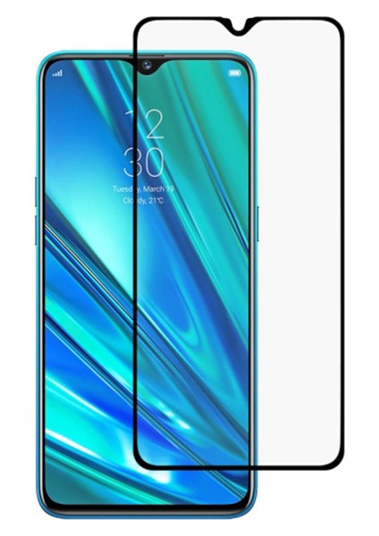Oppo Realme 5 3D Full Kaplama Tempered Cam Ekran Koruyucu AL-31991