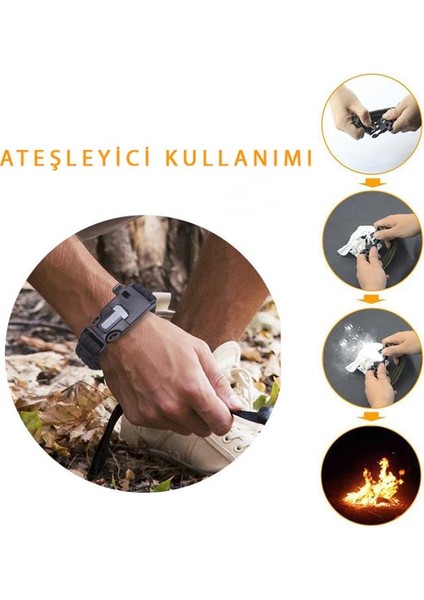 Pusulalı Outdoor Paracord Bileklik (Parakort-Gw) indirimleri