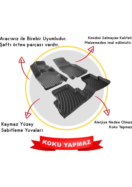 Ford C-Max 2002-2010 3D Havuzlu Paspas
