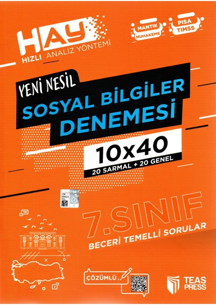 7. Sınıf Yeni Nesil Sosyal Bilgiler Denemesi 40 Adet