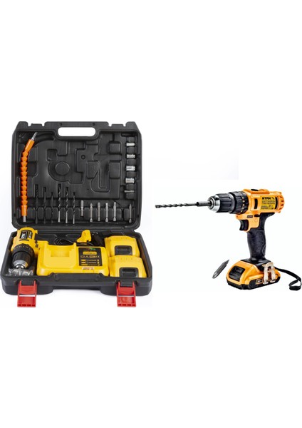 Pro Speed 24 V 5 Ah Darbeli Çift Akülü Şarjlı Vidalama Matkap 19'lu modelleri