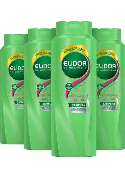 Sağlıklı Uzayan Saçlar Şampuan 650 ml x 4