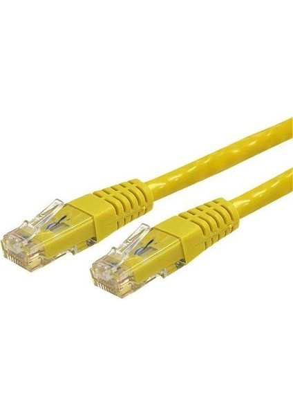 Cat6 23AWG Network Patch Kablosu 50 cm Sarı