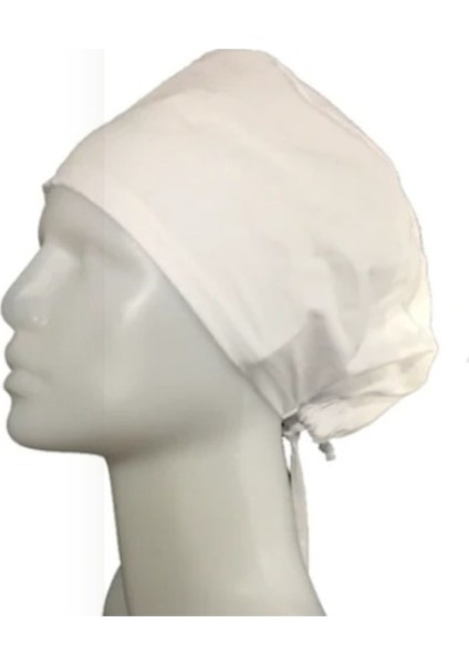 Düz Beyaz Doktor Hemşire Hastane Aşçı Cerrahi Bonesi