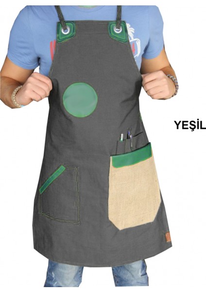 Askılı Master Şef - Barista - Aşçı - Kuaför - Tattoo - Garson Önlüğü Yeşil fiyatları