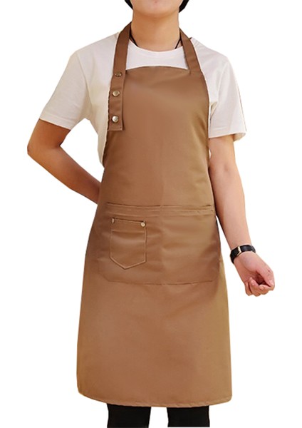 Askılı Master Şef - Barista - Aşçı - Kuaför - Tattoo - Garson Önlüğü Taba