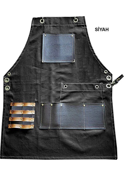 Askılı Master Şef - Barista - Aşçı - Kuaför - Tattoo - Garson Önlüğü Siyah fiyatları