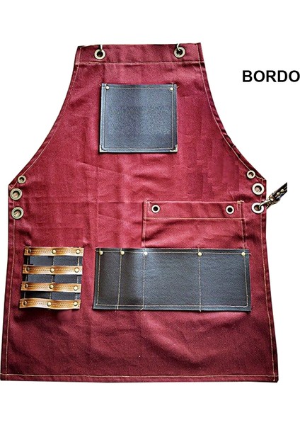 Askılı Master Şef - Barista - Aşçı - Kuaför - Tattoo - Garson Önlüğü Bordo fiyatları