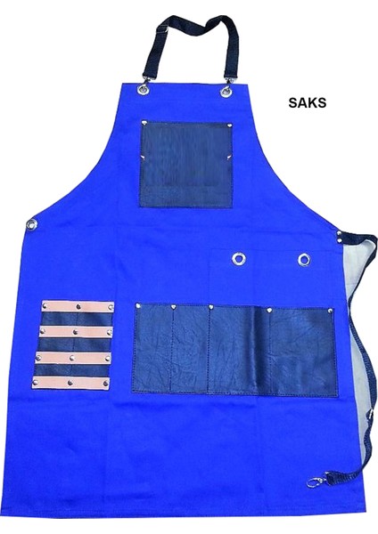 Askılı Master Şef - Barista - Aşçı - Kuaför - Tattoo - Garson Önlüğü Saks Mavisi fiyatları