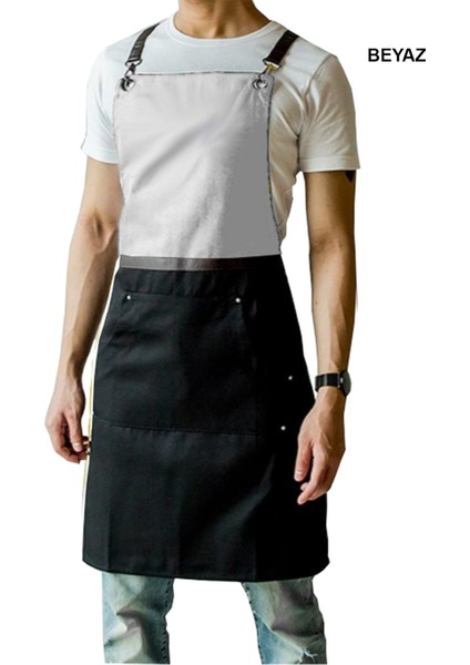 Askılı Master Şef - Barista - Aşçı - Kuaför - Tattoo - Garson Önlüğü Beyaz fiyatları
